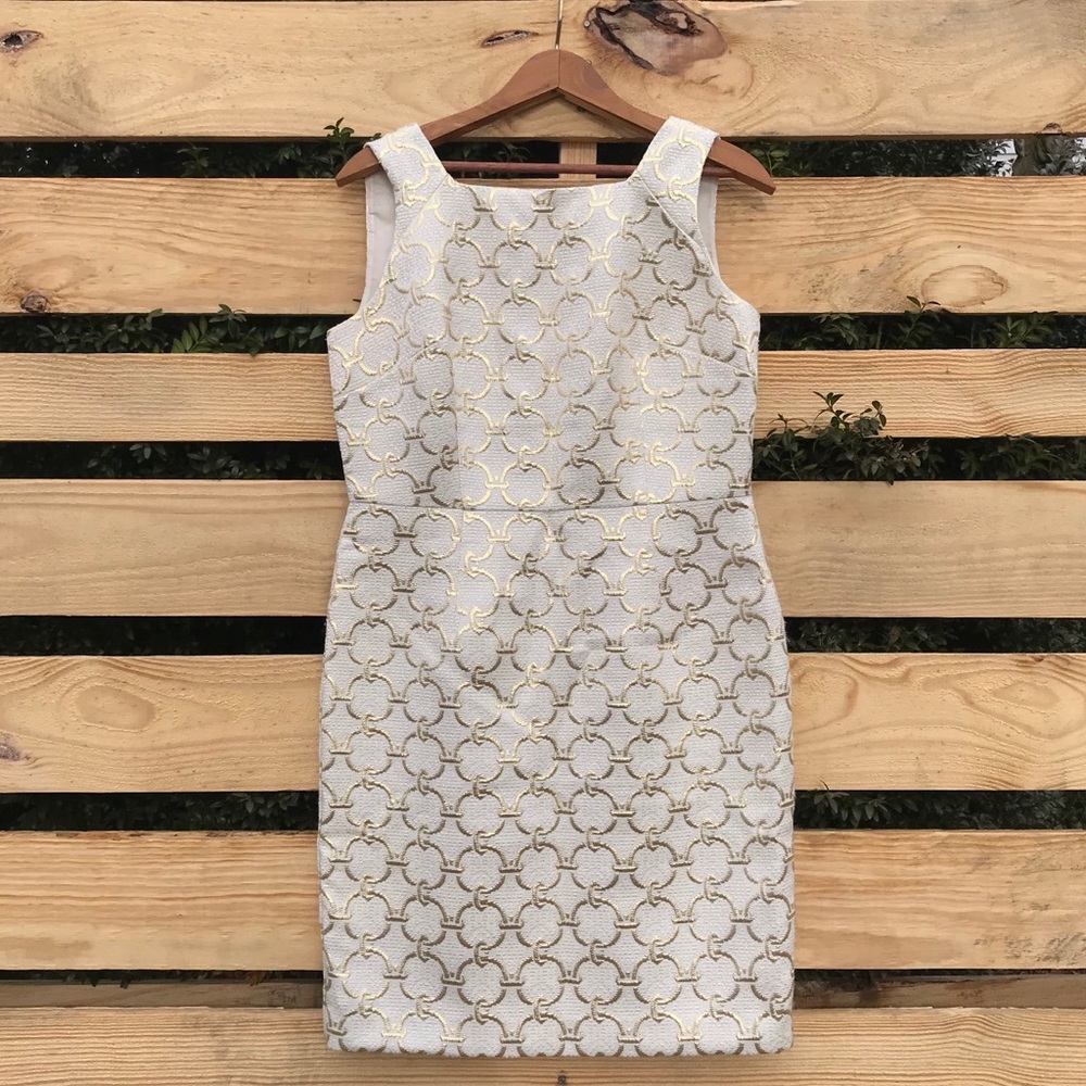 Talbots gold chain dress